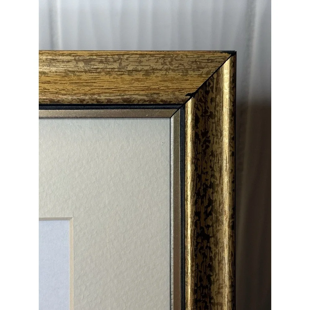 Lot of 2 Ornate Gold Toned Wood Picture Frame 8x10  GUC